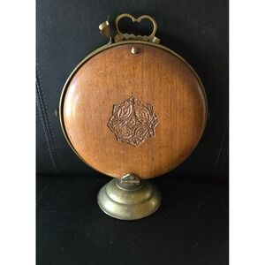 Vintage India Wood‎ Brass Tiered Dessert Tray Stand Serving Display Pedestal